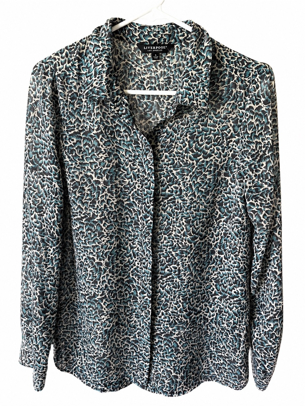 Liverpool leopard button blouse-size small-GUC
